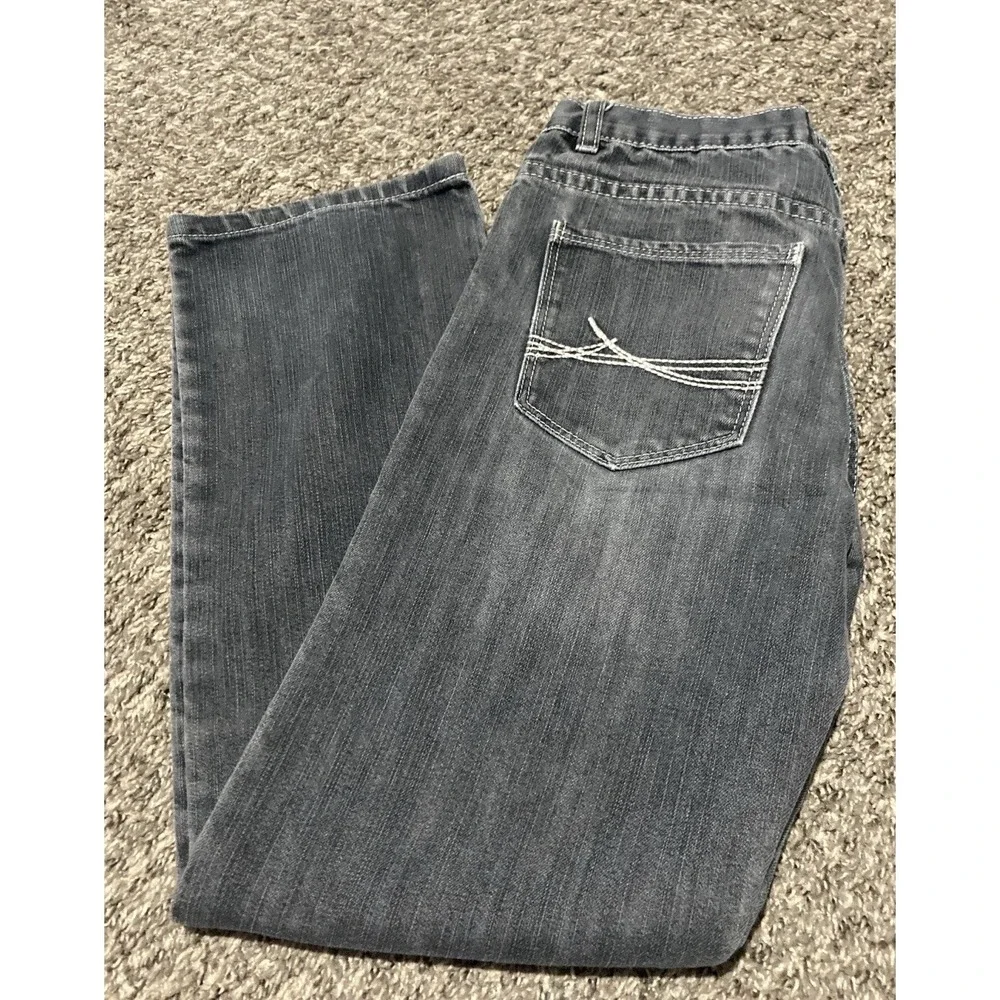 Buzz Cuts By Wax Jean Boys 28x26 Gray Bootcut Jeans Youth Size 16 Fade Wash